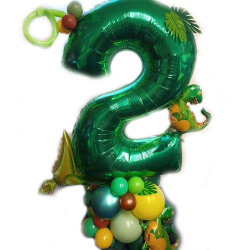 Any single 34" number balloon themed on a double base