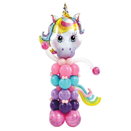 5ft Unicorn Balloon Column