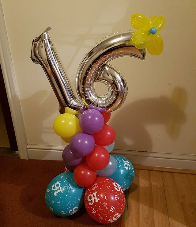 Any 2 - 16" Numbers Or Letter On A balloon Stack