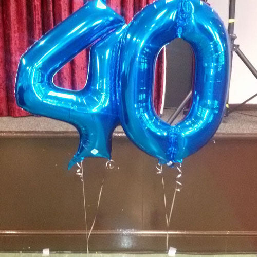 Any 2 Helium Filled 34“ Numbers Supplied With Ribbon & Weight