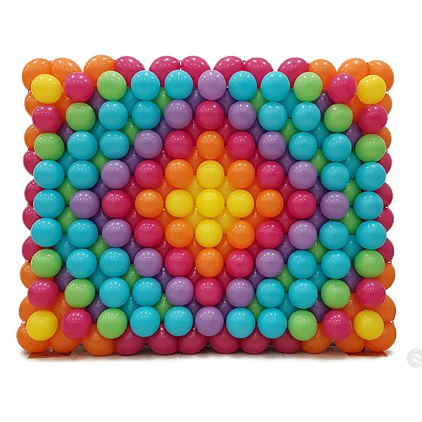 6ft x 5ft Colourful Balloon Wall Backdrop