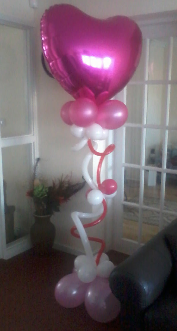 Any 36" Foil Balloon On Latex Base - Hearts Desire Balloon Decoration