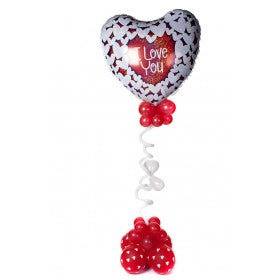 Any 36" Foil Balloon On Latex Base - Hearts Desire Balloon Decoration