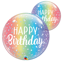 Single Themed Printed 24" Deco Bubble Balloon and Links including Balloon Base
