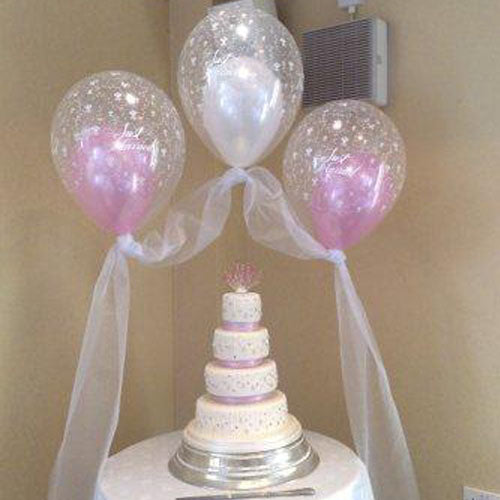 Double Bubble set of 3 16" Cake Balloon Arch - Lasts the day